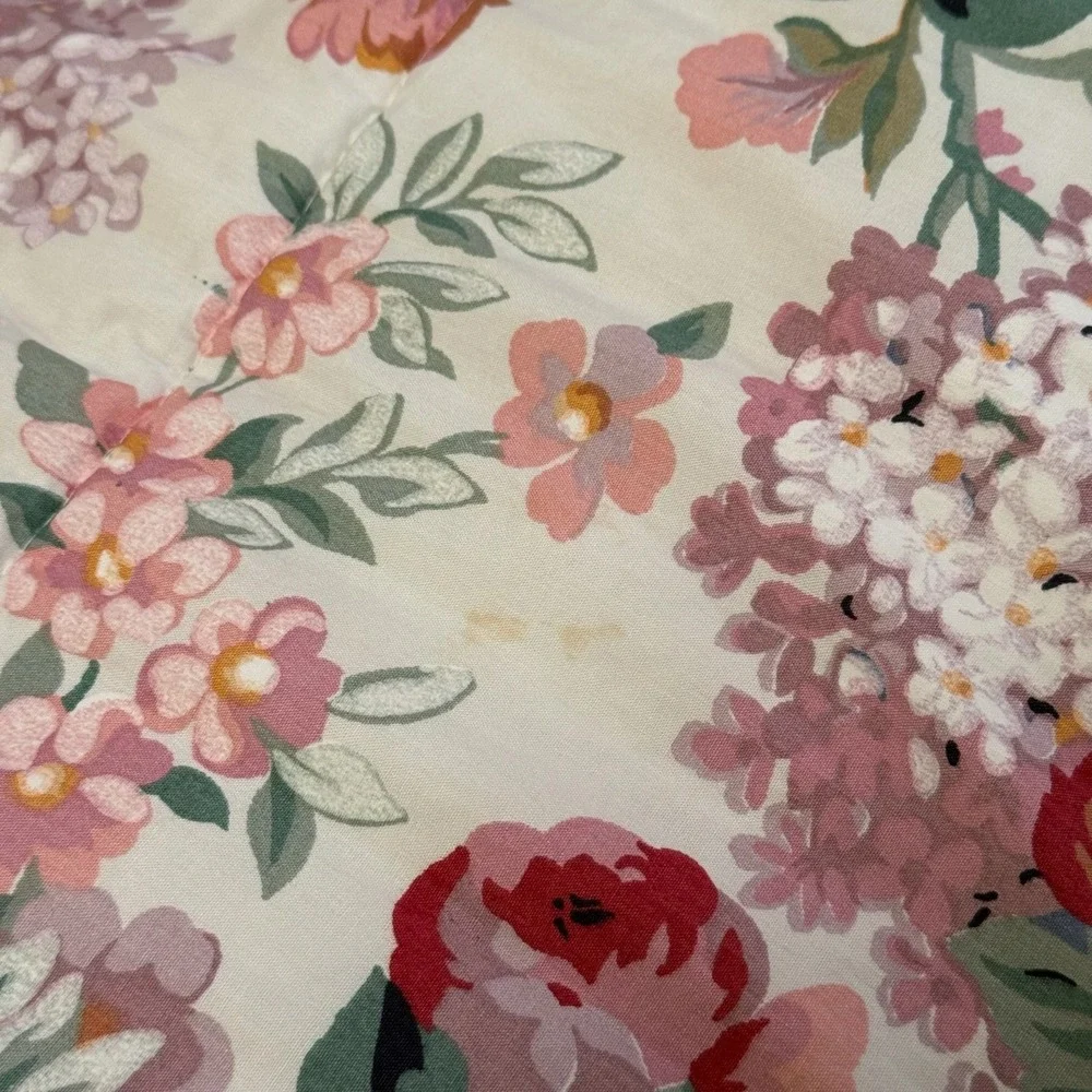 Vintage Ralph Lauren Alison King Floral Comforter Set +2 Shams Cotton USA Made